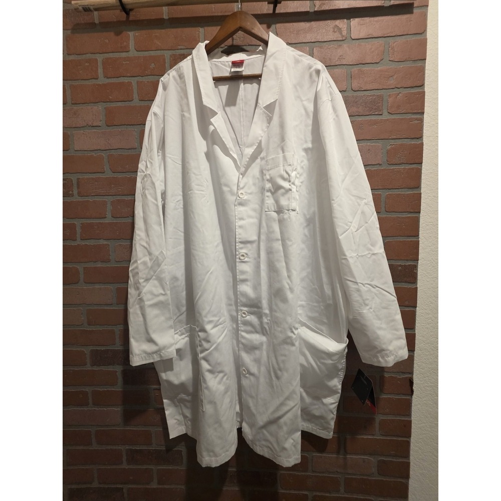 Dickies White Lab‎ Coat Size 5X Unisex Adult Lot of 2 New with Tags Sku 64